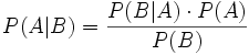 Mathematische Formulierung des Bayestheorems