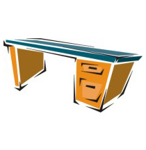 Schreibtisch (Stock-Vorlage)